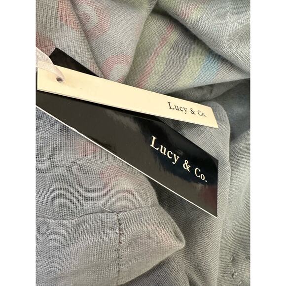 Lucy and Co. gray green pink patchwork Tank Mini Dress Size Small - Picture 6 of 16